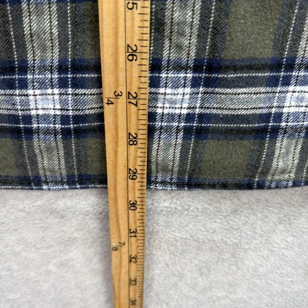 Jachs Heritage Flannel Shirt Mens XL Green Blue Plaid Chamois‎ Lumberjack Rugged